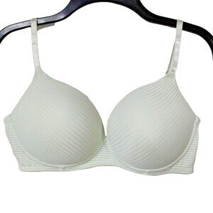 36C Rene Rofe Pure Beauty Bra Wireless Soft Cup Lt. Green Striped